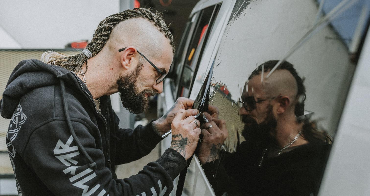 Car window tint installation
