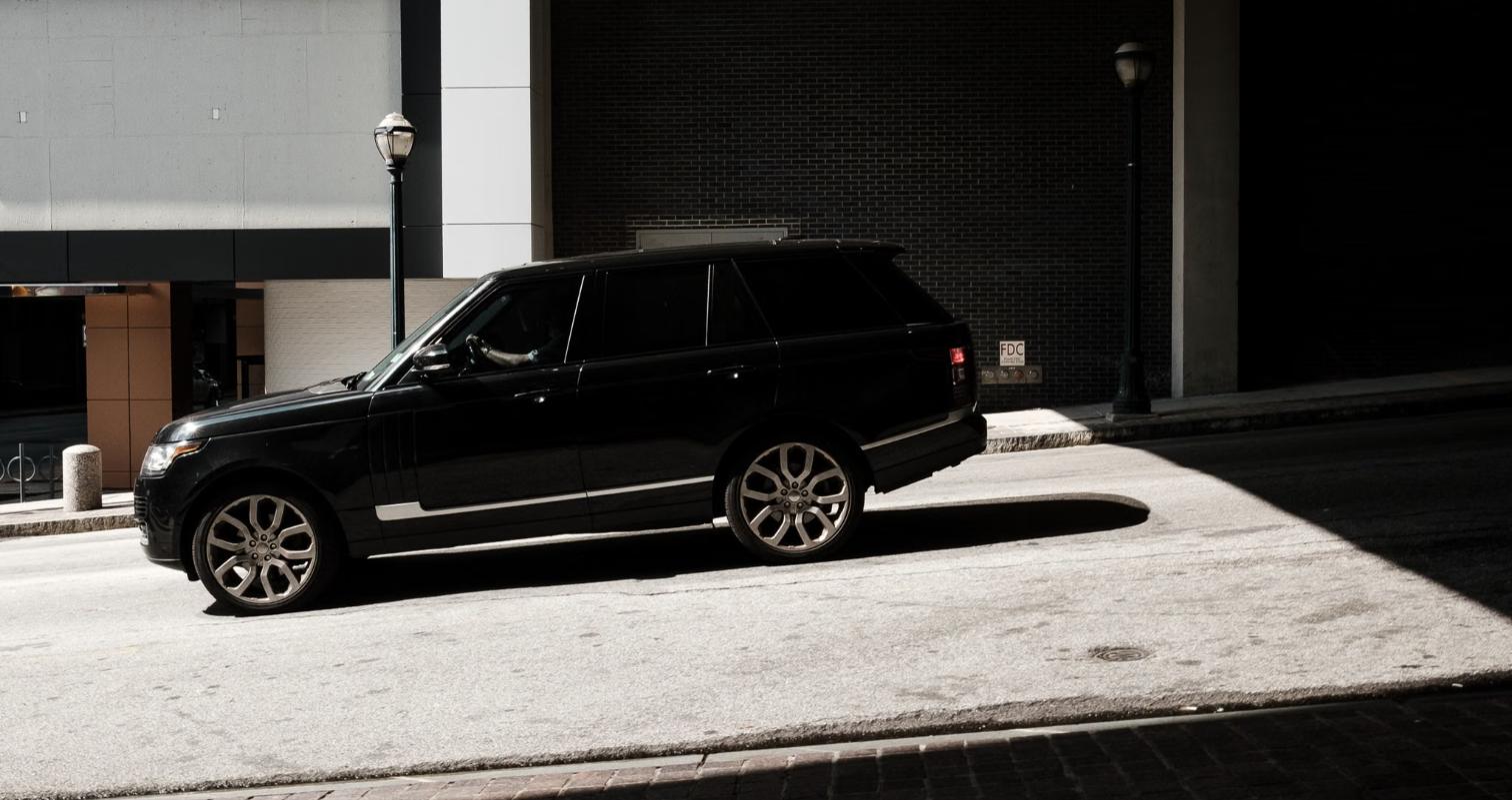 Tinted black SUV