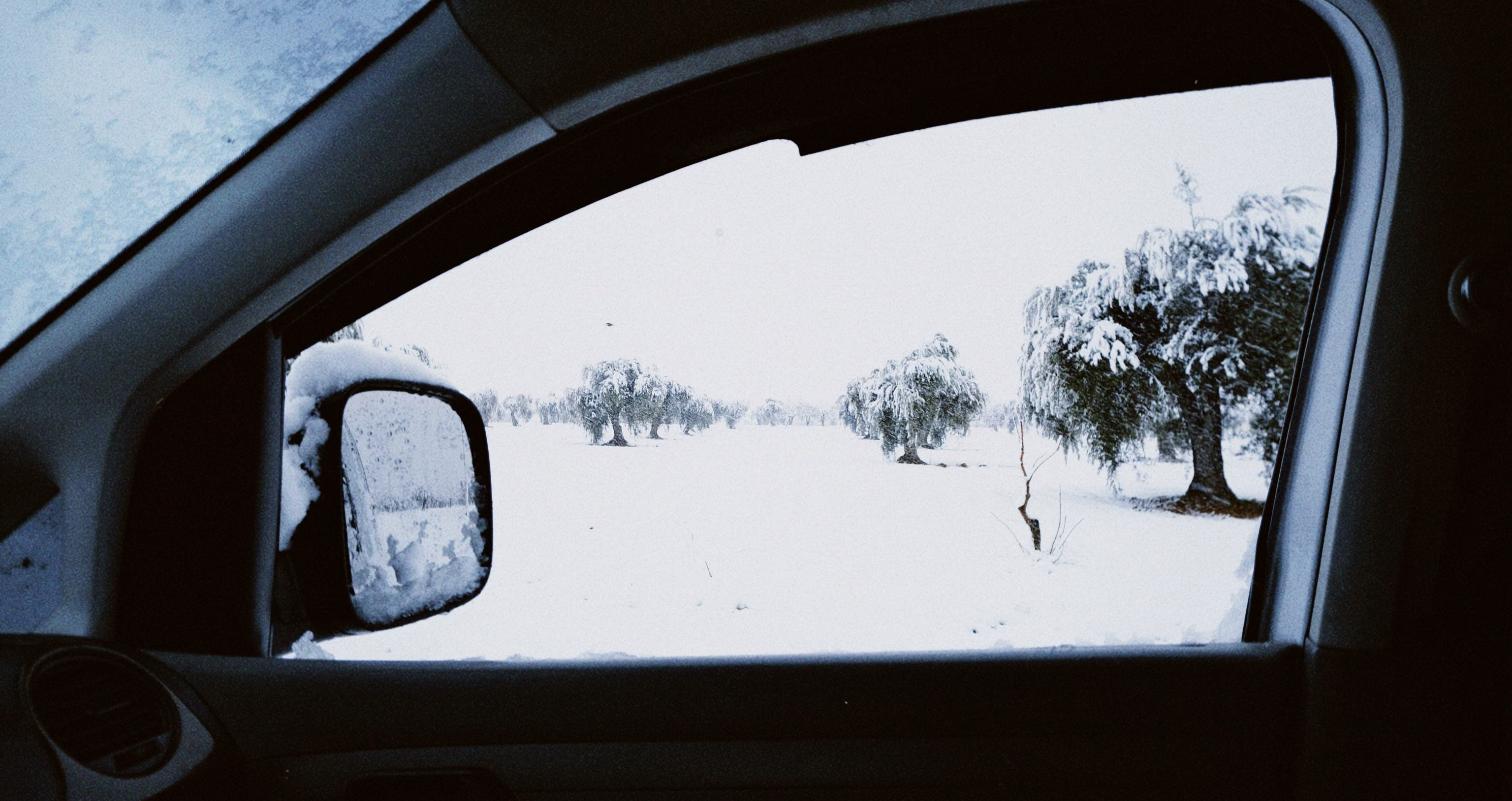 View through tinted glass